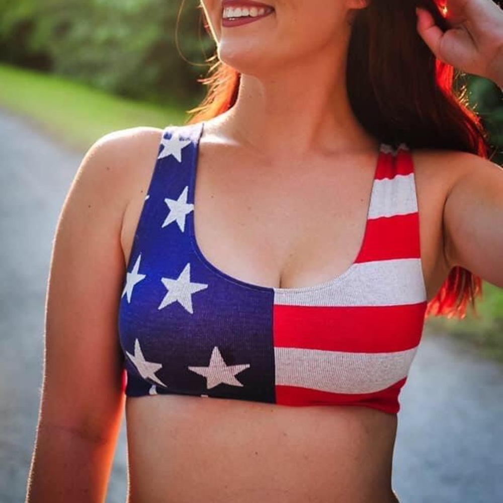 🆕 American Flag Seamless Bralette